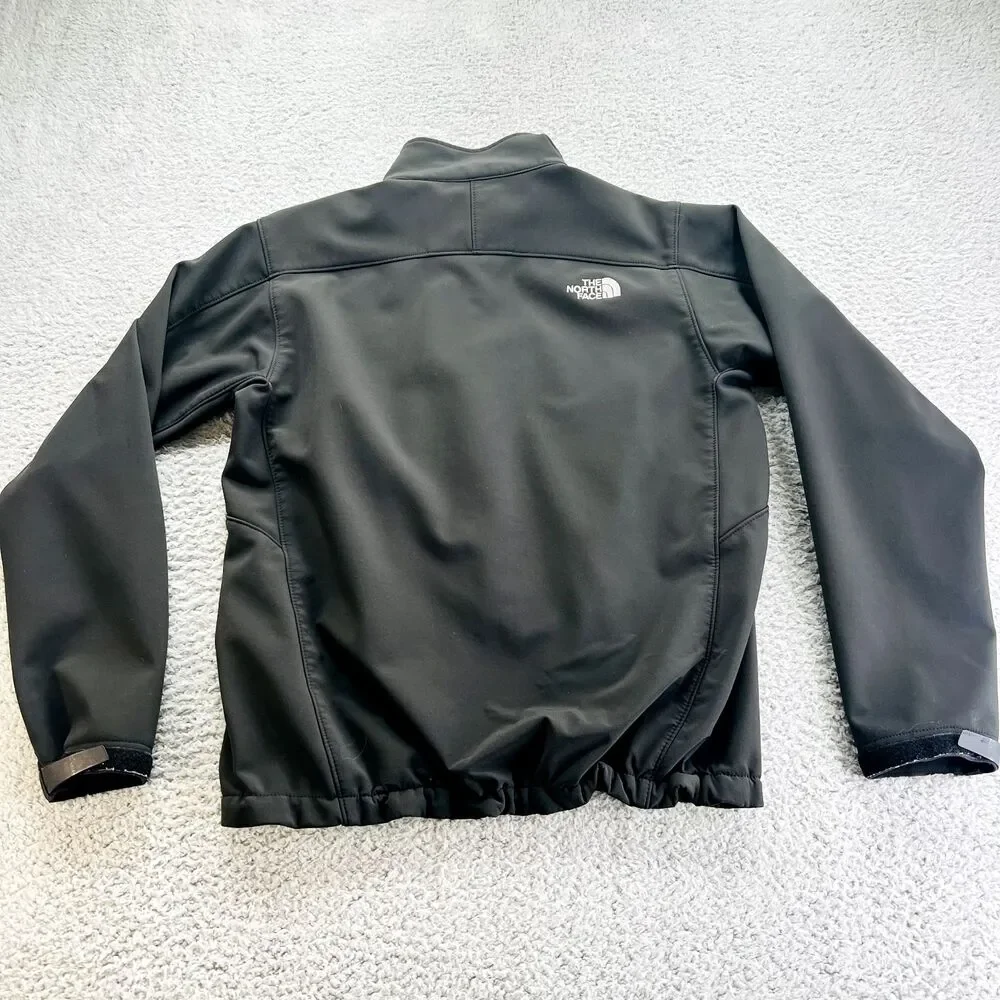 The North Face Jacket Mens Medium Black Apex Risor Softshell Fleece Lined